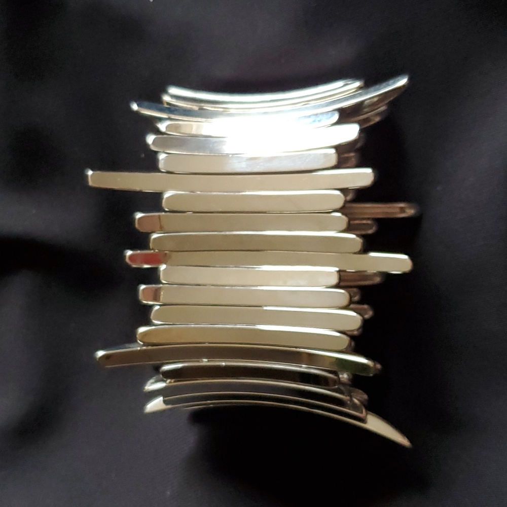Women's Silvertone Goddess Cuff Bracelet - Stretch